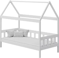 Łóżka dla dzieci i młodzieży - Elior Białe sosnowe łóżko domek dla dziecka - Dada 3X 180x80 cm - miniaturka - grafika 1