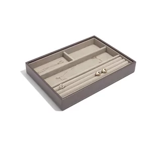 Stackers Pudełko na biżuterię 4 komorowe classic Stackers szaro-beżowe 70963 - Biżuteria - akcesoria - miniaturka - grafika 1