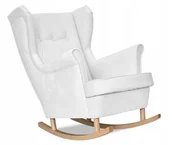 Fotele - Fotel Uszak BUJAK biało czarne wnętrza MINIMALIZM - miniaturka - grafika 1