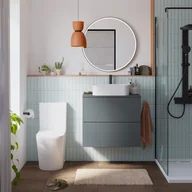 Lustra - Lustro okrągłe podświetlane średnica 80 cm rama Neo, rama chromowana - miniaturka - grafika 1