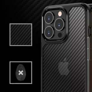 Etui ochronne na telefon Alogy Techsuit CarbonFuse obudowa do Apple iPhone 14 Pro Max Black - Etui i futerały do telefonów - miniaturka - grafika 2