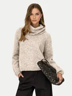 Swetry damskie - ONLY Golf Gila 15358571 Biały Regular Fit - miniaturka - grafika 1