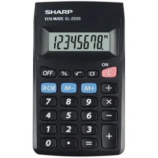 SHARP Sharp el233sbbk kalkulator, czarny SPI105562 - Kalkulatory - miniaturka - grafika 1