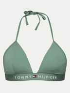 Stroje kąpielowe - Tommy Hilfiger Góra od bikini UW0UW04109 Zielony - miniaturka - grafika 1