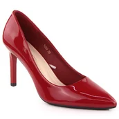 Czółenka - Czółenka szpilki lakierowane czerwone Sergio Leone 1339 - miniaturka - grafika 1