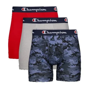 Champion Męskie szorty retro, Niebieski nadruk graficzny/szkarłatny/Oxford Grey Heather, XXL - Spodenki damskie - miniaturka - grafika 1
