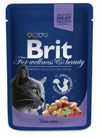 Mokra karma dla kotów - Brit Premium Cat Adult Cod Fish Dorsz Saszetka 100G - miniaturka - grafika 1