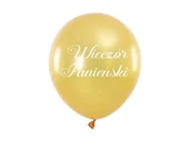Wieczór panieński i kawalerski - Balony lateksowe z nadrukiem Wieczór panieński - złote - 30 cm - 5 szt. - miniaturka - grafika 1