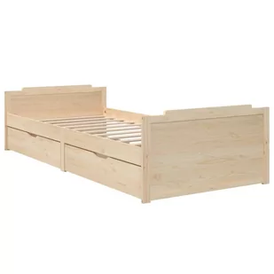 Lumarko Rama łóżka z szufladami, lite drewno sosnowe, 90 x 200 cm - Łóżka - miniaturka - grafika 4