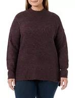 Swetry damskie - VERO MODA Damski sweter z dzianiny VMLEFILE Oversize Boxy Blouse GA NOOS, ciemnoczerwony, L - miniaturka - grafika 1