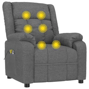 Lumarko Elektryczny fotel masujący, ciemnoszary, tkanina - Fotele - miniaturka - grafika 9