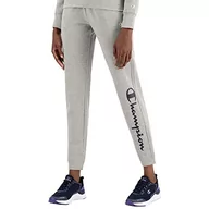 Spodnie damskie - Champion Legacy American Classics Fleece Big Logo Rib Cuff damskie spodnie dresowe, Jasny melanż szary, L - miniaturka - grafika 1