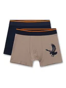 Majtki dla dzieci - Sanetta Bokserki (2 pary) w kolorze jasnobrązowo-granatowym - miniaturka - grafika 1