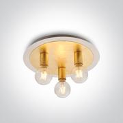 Lampy sufitowe - Lemonia lampa sufitowa mosiężna 62172B/BS OneLight - miniaturka - grafika 1