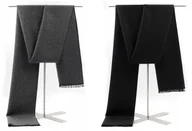 Apaszki i szaliki męskie - SZAL Szalik MĘSKI Zimowy Ciepły Dwustronny CZARNO - SZARY Pako Jeans - miniaturka - grafika 1