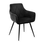 Krzesła - Krzesło FELLICE welurowe GLAMOUR 56x61x86 cm HOMLA - miniaturka - grafika 1