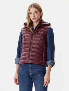 Tommy Hilfiger Bezrękawnik WW0WW47352 Bordowy Slim Fit - Kamizelki damskie - miniaturka - grafika 1