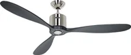 Wentylatory sufitowe - Energooszczędny wentylator sufitowy z pilotem Aeroplan Eco chrom / czarny 132 cm - miniaturka - grafika 1