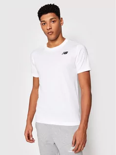 Koszulki męskie - New Balance T-Shirt Classic Arch NBMT1198 Biały Slim Fit - grafika 1