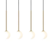 Lampy sufitowe - Metalowa lampa wisząca Arcturus P0574-04D-F7AA Zumaline kule biały złoty - miniaturka - grafika 1