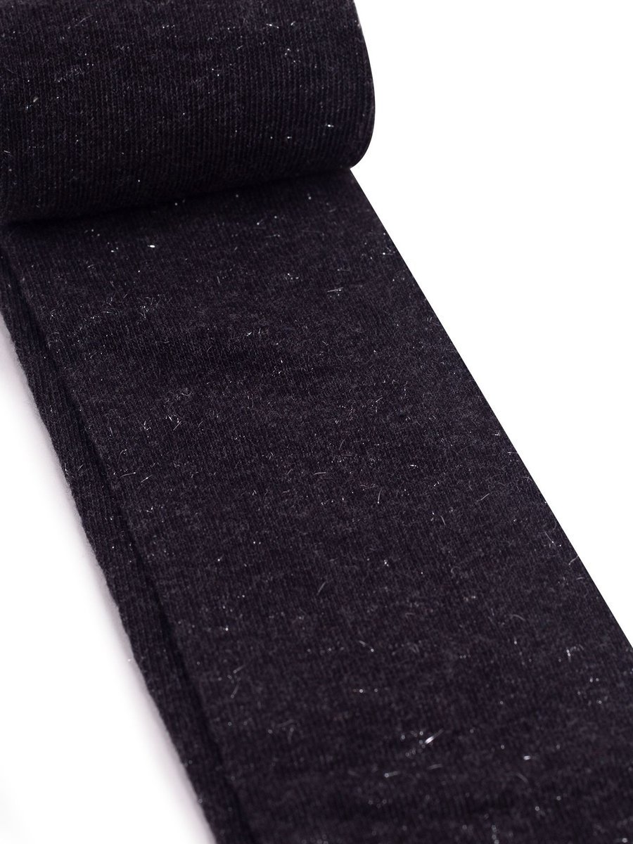 Rajstopy Dziewczęce Bawełniane Ze Srebrną Nitką Czarne 92-98 Yoclub