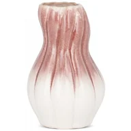 Wazony i flakony - Nowoczesny Wazon Ceramiczny Vita 16X16X25 Kremowy + Różowy - miniaturka - grafika 1