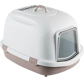 Kuwety dla kotów - Stefanplast Toaleta Jumbo z filtrem dla dużych kotów pudrowy róż - miniaturka - grafika 1