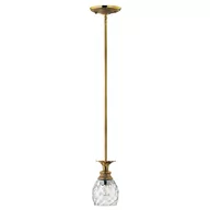 Lampy sufitowe - Zwis lampa kuchenna Plantation HK-PLANTATION-MP-BB Hinkley przezroczysta mosiądz - miniaturka - grafika 1