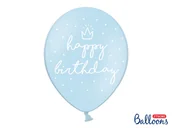 Baby shower i roczek - PartyDeco Balony 30cm happy birthday P Baby Blue 6szt SB14P-244-011-6 - miniaturka - grafika 1