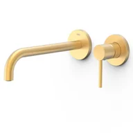 Baterie umywalkowe - Element naścienny do podtynkowego korpusu baterii umywalkowej Tres Study różowe złoto połysk 26230022OM - miniaturka - grafika 1