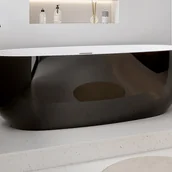 Wanny - VENTE-UNIQUE Wanna wolnostojąca - 238 l - 170 x 80 x 58 cm - Czarna - Akryl - NICA - miniaturka - grafika 1