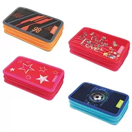 Torby męskie - Herlitz® Piórnik szkolny dwukomorowy | Zamek błyskawiczny | Saszetka Etui Organizer Kosmetyczka Tuba na Długopisy Pióra Kredki Akcesoria | Dzieci Młodzież Wytrzymały | Mix - miniaturka - grafika 1