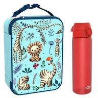 Survival - akcesoria - Zestaw śniadaniowy do szkoły ION8 Zebra Fan. Lunchbag i bidon 500ml z RECYCLON - miniaturka - grafika 1
