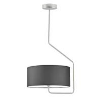 Lampy sufitowe - Srebrna lampa sufitowa z abażurem w kolorze grafitowym LAVRIO - miniaturka - grafika 1