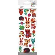 Przybory szkolne - Titanum Naklejki wypukłe miękkie zwierzątka 21szt - Titanum - miniaturka - grafika 1