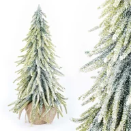 Choinki - CHOINKA SZTUCZNA mała na biurko biała OŚNIEŻONA PE 28 cm - miniaturka - grafika 1