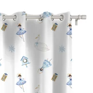 Zasłony - Zasłona XMAS wzór XM13 | Zimowy balet 150 x 160 cm tkanina zaciemniająca - miniaturka - grafika 1