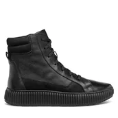 Botki damskie - Botki Geox D Graisy D46XFC 046LT C9999 Czarny - miniaturka - grafika 1