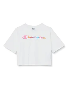 Champion Legacy American Classics-Logo Croptop Oversized S/S T-Shirt Dziewczyny i Dziewczyny, Biały, 11-12 lat - Koszulki i topy damskie - miniaturka - grafika 1
