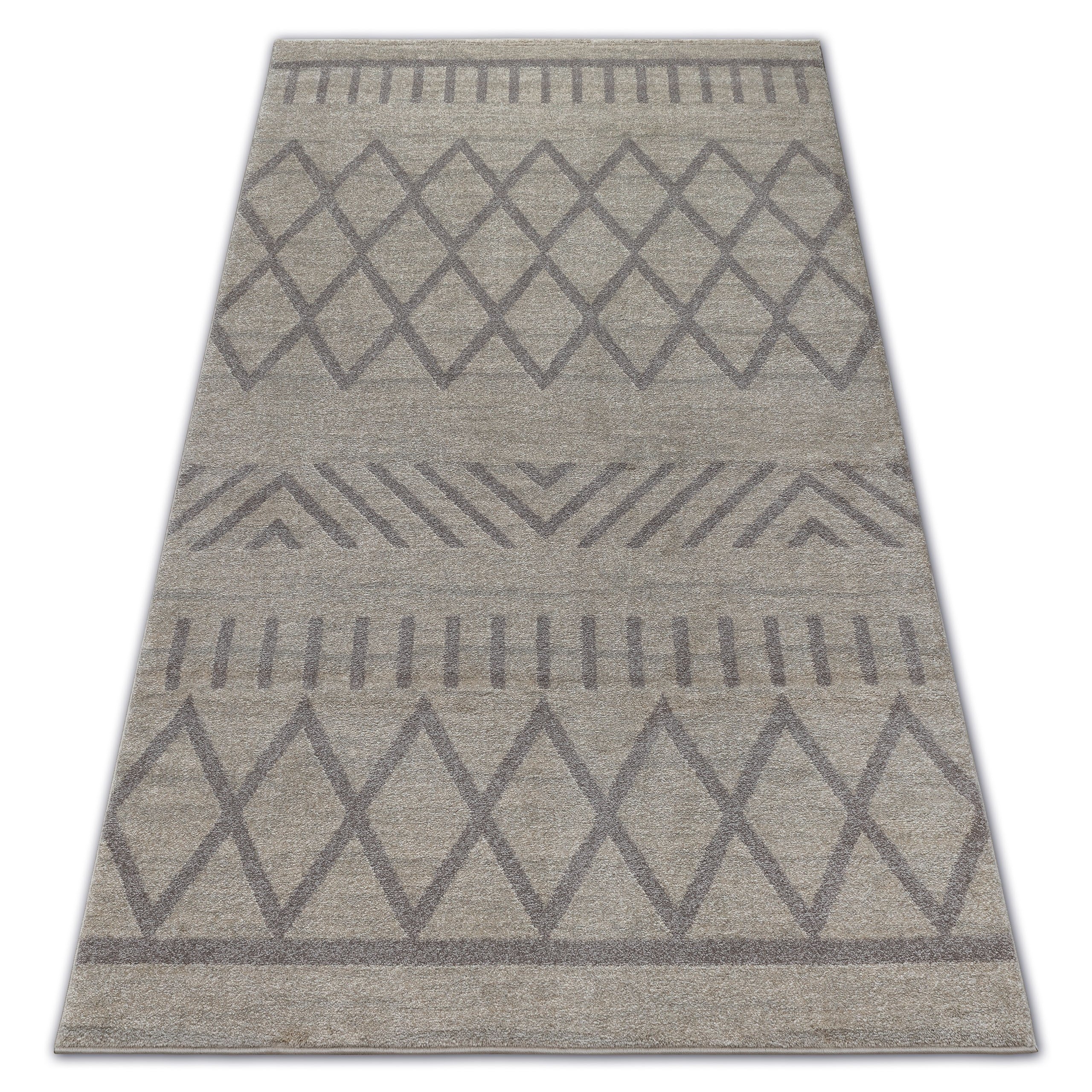 Dywan SOFT 8034 ETNO BOHO krem / jasny brąz beżowy 120x170 cm