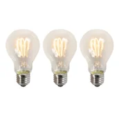 Żarówki LED - LUEDD Zestaw 3 żarówek LED E27 typu skręcanego A60 przezroczysta 3W 210 lm 2200K - miniaturka - grafika 1