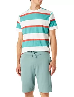 Koszulki męskie - Springfield Męski T-shirt z kieszonką Plaston podkoszulek, turkusowy/kaczka, XL - grafika 1