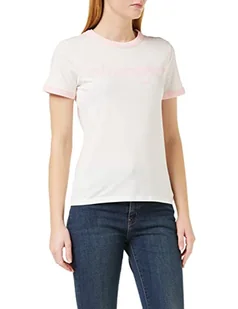 Wrangler Koszulka damska Ringer Tee Shirt, Vanilla Ice, XL - Koszulki i topy damskie - miniaturka - grafika 1