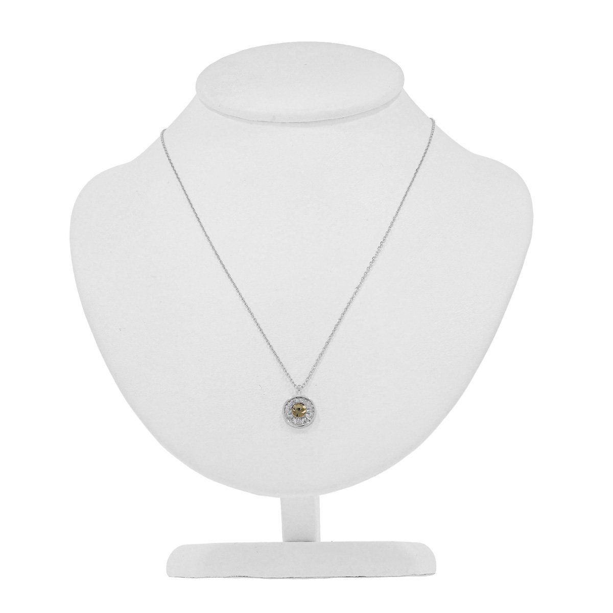 Srebrny naszyjnik kółko z cyrkoniami pr. 925