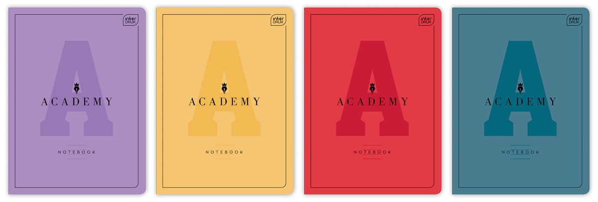Zeszyt A5, Academy Hybrid, w kratkę 60 kartek, Interdruk
