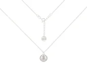 Naszyjniki - Srebrny choker pancerka z grawerowaną kotwicą - miniaturka - grafika 1