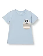 Koszulki i topy damskie - Bestseller A/S Niemowlęta chłopcy NBMJUDAS SS Top Box T-Shirt, Dusty Blue, 68, Dusty Blue, 68 - miniaturka - grafika 1