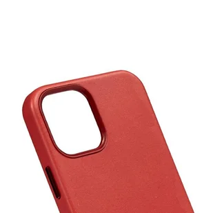 Crong Essential Cover - Etui ze skóry ekologicznej iPhone 12 / iPhone 12 Pro (czerwony) - Etui i futerały do telefonów - miniaturka - grafika 6