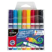 Przybory szkolne - Flamastry Ze Stożkową Końcówką Jumbo 8 Kolorów Kidea - miniaturka - grafika 1