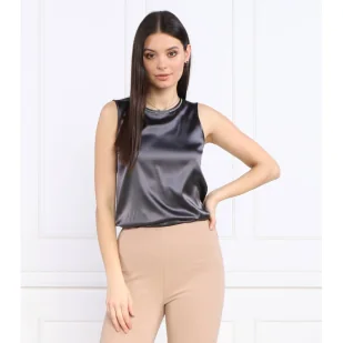 Peserico Jedwabny satynowy top | Regular Fit - Koszulki i topy damskie - miniaturka - grafika 1